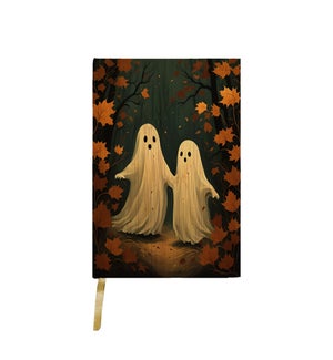 Two Ghost With Orange Leaves Journal